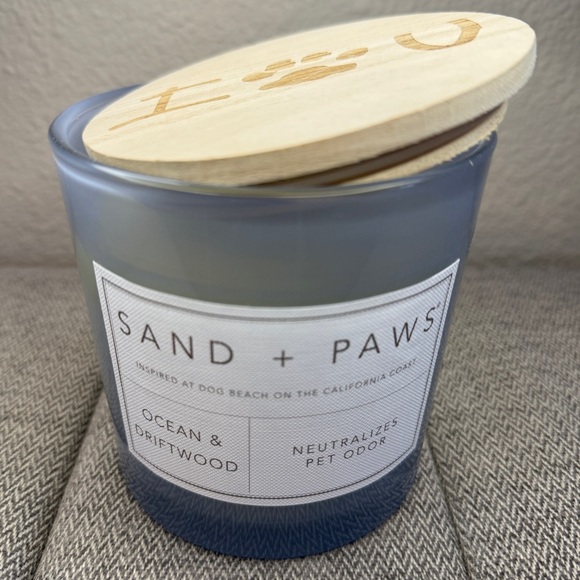 sand + paws Other - Sand + Paws Odor Neutralizing Scented Candle - Ocean & Driftwood, 21oz, 3 Wick